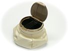 Flip-up Lid Ashtray Insert for cupholders. Bean Bag Configuration.