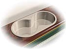 Straight Cupholder, Double - Two-Piece