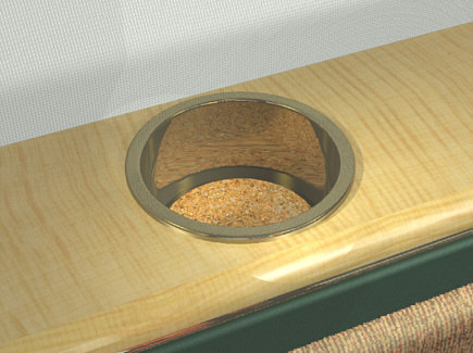 Custom Cupholders One-Piece Replacement Cupholder with appearance rim style #R112