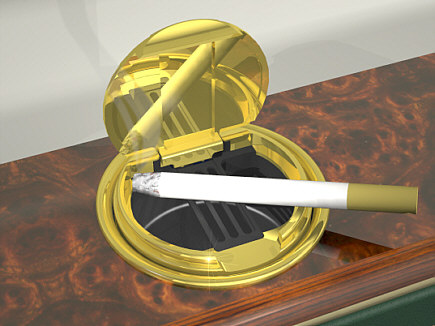 Lifting-Lid Style Ashtray