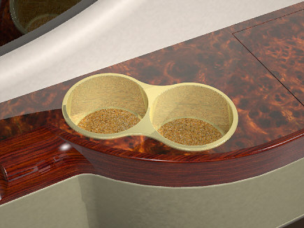 Two-Piece - Double Cupholder - Style #SP-D205PG