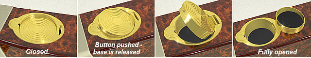 Dual-Function Cupholder opening sequence