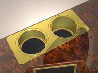 Separate cupholders replacement style for FalconJet tambour unit