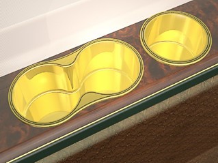 Custom Cupholders Dual Cupholder - Straight Sides